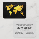 De Visite Carte du monde (Or) (Devant / Derrière)
