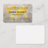 De Visite Carte du monde (Or) | Entreprise (Devant / Derrière)