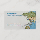 De Visite Carte du monde peinte texturée avec emplacements m (Dos)