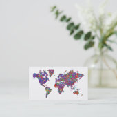 De Visite Carte du monde, peinture d'action (Debout devant)