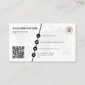 De Visite Carte du monde QR Code formelle (Devant)