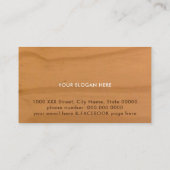 De Visite carte du monde sur bois rustique élégant. (Dos)