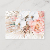 De Visite Carte du site Mariage du désert floral tropical (Dos)