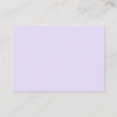 De Visite Carte du site Web du Mariage Floral Dusty Purple (Dos)