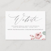 De Visite Carte du site Web du Mariage Rose Dusty (Devant)