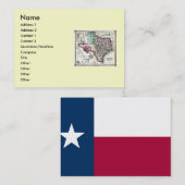 De Visite Carte du Texas et drapeau d'état (Devant / Derrière)