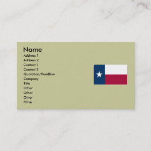 De Visite Carte du Texas et drapeau d'état