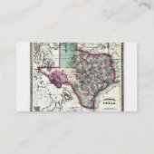 De Visite Carte du Texas et drapeau d'état (Dos)