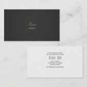 De Visite Carte élégante (Devant / Derrière)