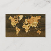 De Visite Carte en bois du monde (Dos)