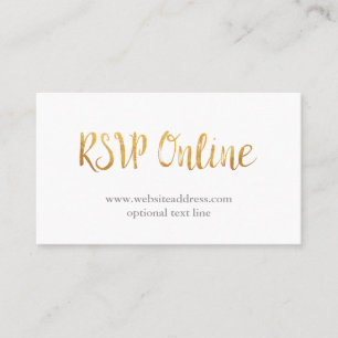 De Visite Carte en ligne RSVP avec ananas et script Gold
