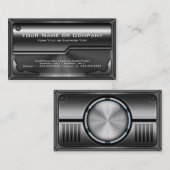 De Visite Carte en métal Hi Tech Faux version 2 avec photo (Devant / Derrière)