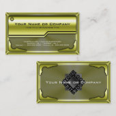 De Visite Carte en métal Hi Tech Faux version 3 avec logo (Devant / Derrière)