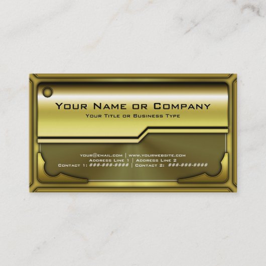 De Visite Carte en métal Hi Tech Faux version 3 avec logo (Devant)