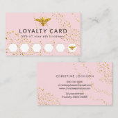 De Visite carte fidélité aux abeilles (Devant / Derrière)