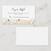 De Visite Carte fleur sauvage Déchets Raffle Pour Baby showe (Devant / Derrière)