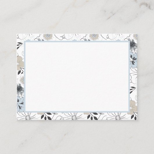 De Visite Carte Floral Affirmation À Faire Note (Devant)