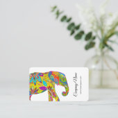 De Visite Carte florale d'éléphant (Debout devant)