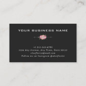 De Visite Carte Florale Diamond Rose Professionnelle (Dos)