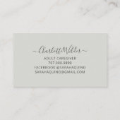 De Visite Carte florale peinte du soignant en soins infirmie (Dos)