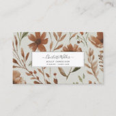 De Visite Carte florale peinte du soignant en soins infirmie (Devant)