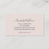 De Visite Carte florale tirée à la main par le fournisseur d (Dos)