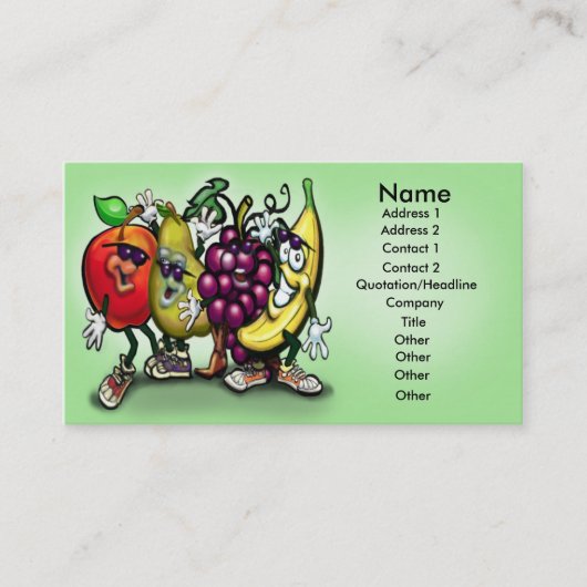 De Visite Carte Fruit (Devant)