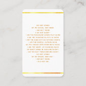 De Visite Carte funéraire élégante en or blanc (Dos)