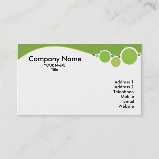 De Visite Carte générique. (Devant)