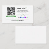 De Visite Carte GetCashTips (Devant / Derrière)