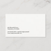 De Visite Carte globale | Graphique Stock à bougie (Dos)