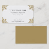 De Visite Carte Gold (Devant / Derrière)