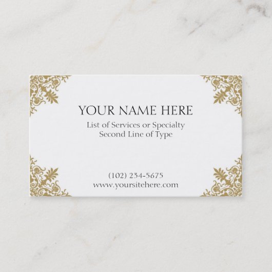 De Visite Carte Gold (Devant)