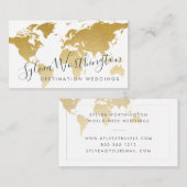 De Visite Carte Gold Travel World (Devant / Derrière)