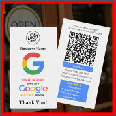De Visite Carte Google Review unique avec logo et code QR