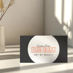 De Visite Carte Grey Personnalisable Simple Ball Cosmetologi