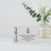 De Visite Carte gris clair moderne "We've Moved" (Debout devant)