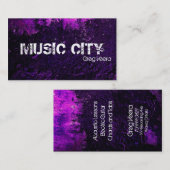 De Visite Carte grunge d'industrie musicale - texture (Devant / Derrière)