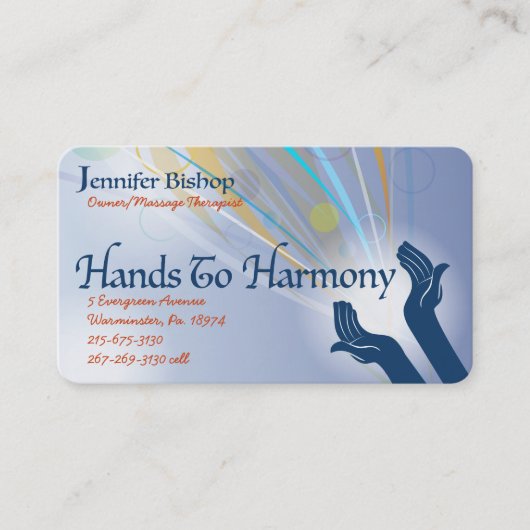 De Visite Carte Harmony pour Jenny B (Devant)