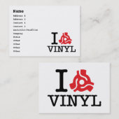 De Visite Carte I 45 Vinyl (Devant / Derrière)