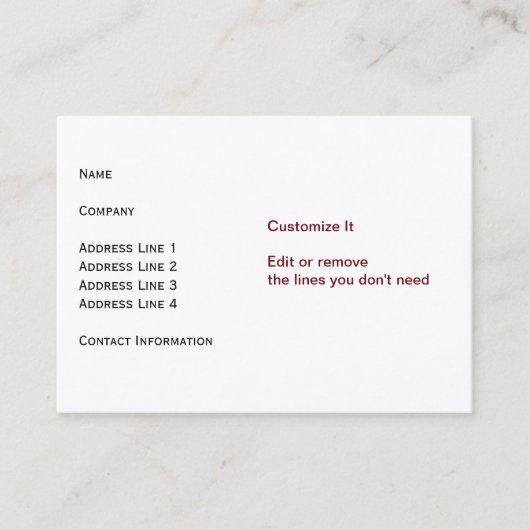 De Visite Carte indestructible (Devant)