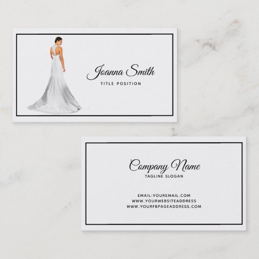 De Visite Carte Mariage simple (Devant / Derrière)