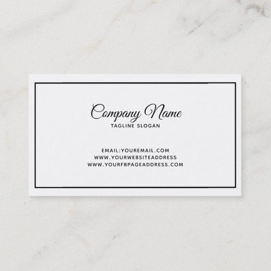 De Visite Carte Mariage simple (Dos)