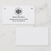 De Visite Carte MBW 3 d'affaire privée (Devant / Derrière)