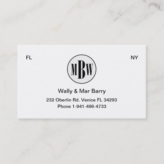 De Visite Carte MBW 3 d'affaire privée (Devant)