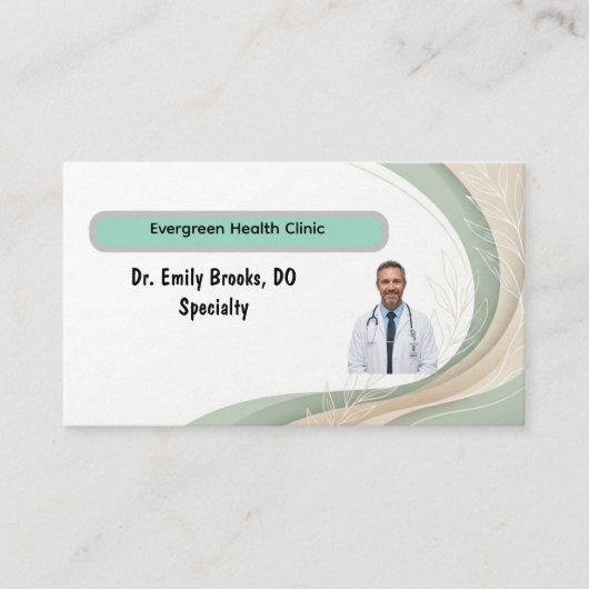 De Visite Carte Médicale Professionnelle avec Code QR (Devant)