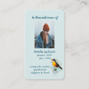 De Visite Carte mémoire American Robin Christian