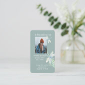 De Visite Carte mémoire commémorative chrétienne Libellule (Debout devant)