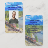 De Visite Carte mémoire commémorative Train Rail Tram Chemin (Devant / Derrière)