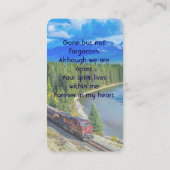 De Visite Carte mémoire commémorative Train Rail Tram Chemin (Dos)
